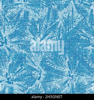 Nahtloses Blaumuster in leuchtendem Blau für Textil und Druck Stockfoto