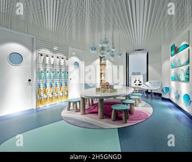 3D Rendering von Kindern Schule Spielzimmer Stockfoto