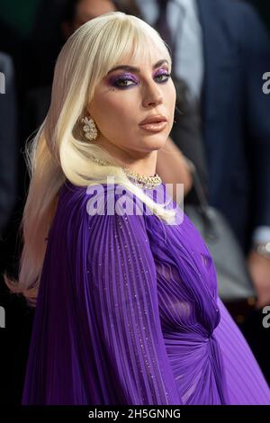 09/11/2021. London, Großbritannien. Lady Gaga nimmt an der Filmpremiere des Hauses Gucci in House of Gucci UK Film Teil. Premiere - London, Großbritannien. 09. November 2021. Stockfoto