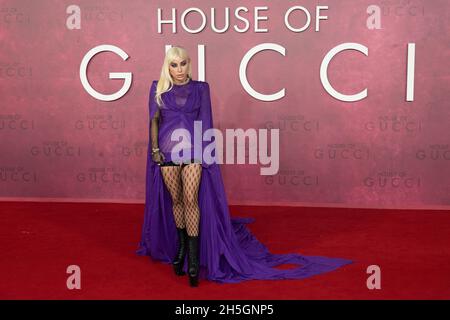 09/11/2021. London, Großbritannien. Lady Gaga nimmt an der Filmpremiere des Hauses Gucci in House of Gucci UK Film Teil. Premiere - London, Großbritannien. 09. November 2021. Stockfoto
