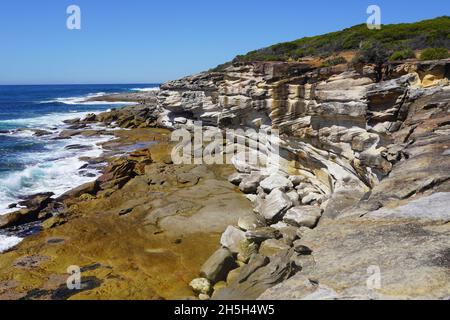 Küstenlandschaft in Jibbon Head, Royal National Park, NSW, Australien Stockfoto