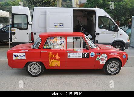 Francesc Casanova-Alfa Romeo Giulia in der Subiba al Coll del Pollatre-2018 der katalanischen Motoring Mountain Championship Stockfoto