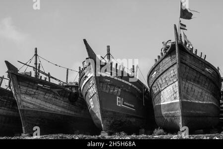 Bootsanlegestelle, Mangrol Port - Gujarat. Stockfoto