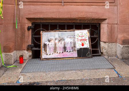 Basel, Schweiz - Februar 21. Carnival Trommeln Parkplatz Stockfoto