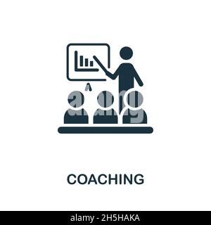 Coaching-Symbol. Monochromes einfaches Element aus der Kernwertsammlung. Creative Coaching Icon für Webdesign, Vorlagen, Infografiken und mehr Stock Vektor