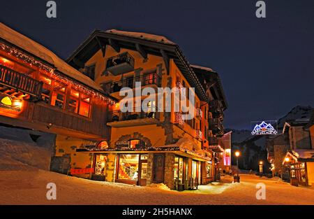 FRANKREICH, SAVOYEN ( 73 ), BOURG SAINT MAURICE, SKIGEBIET LES ARCS 1950 Stockfoto