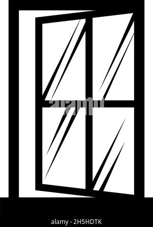 Fenster Symbol Design Vorlage Vektor isolierte Illustration Stock Vektor