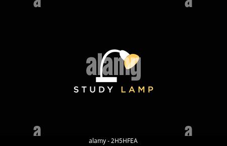 Studie Lampe Vektor Logo Design Stock Vektor
