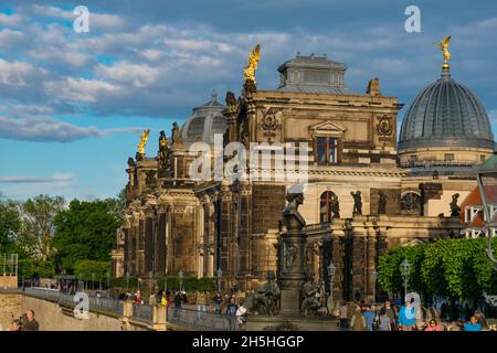 20 Mai 2019 Dresden, Deutschland - Schloss Dresden, Blick von der Terrasse Stockfoto