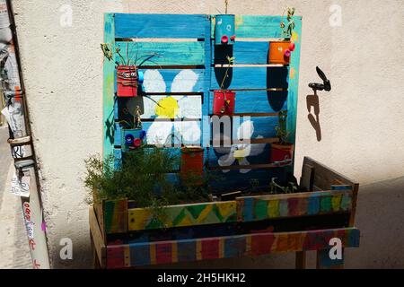 Urban Gardening, Altstadt, Panier Quarter, Le Panier, Marseille, Frankreich Stockfoto