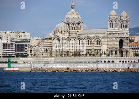 Kathedrale von Marseille, Provence-Alpes-Cote d'Azur, Kathedrale von La Major, Kathedrale Sainte-Marie-Majeure de Marseille, Frankreich Stockfoto