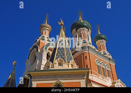 Kathedrale Saint Nicolas, Nizza, Departement Alpes-Maritimes, Provence-Alpes-Cote d'Azur, Frankreich Stockfoto