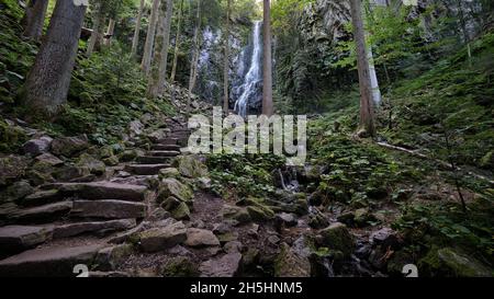 Burgbach Wasserfall im Schwarzwald, Deutschland. Stockfoto
