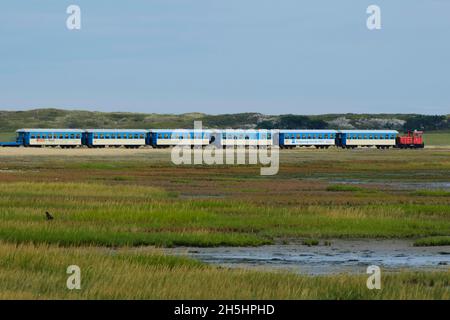 Inselbahn Wangerooge, Osten friesische Insel, Ostfriesland, Niedersachsen, Deutschland Stockfoto