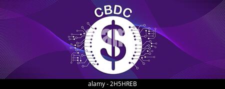 Darstellung eines cbdc-Konzepts Stockfoto