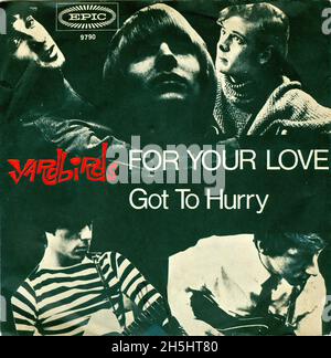 Vintage Single Record Cover - 1965 - Yardbirds, The - for Your Love . G 01 Stockfoto