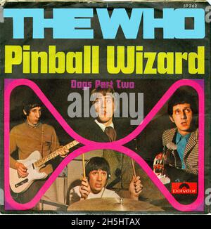 Vintage Single Record Cover - 1969 - The Who - Pinball Wizzard - D Stockfoto