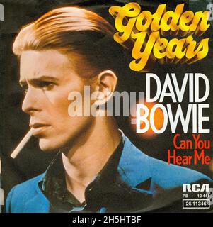 Vintage Single Record Cover - 1975 - David Bowie - Golden Years - D Stockfoto
