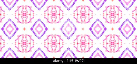 Aquarell Zigzag Ikat Muster. Stockfoto