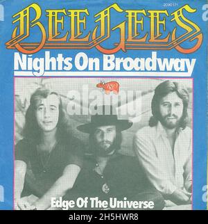 Vintage Single Record Cover - Bee Gees, The - Nights on Broadway - D - 1975 01 Stockfoto
