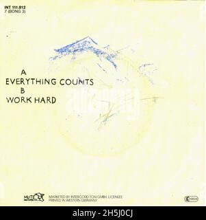 Vintage Single Record Cover - Depeche Mode - Everything Counts - D - 1983 02 Stockfoto