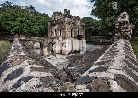 Fasiladas' Bath in Gondar, Äthiopien, Afrika Stockfoto