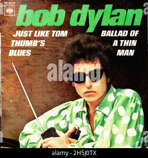 Vintage Single Record Cover - Dylan, Bob - genau wie Tom Thumb's Blues - F - 1965 Stockfoto