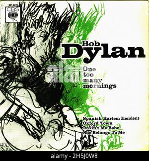 Vintage Single Album Cover - Dylan, Bob - One Too Many Mornings - EP - UK - 1966 Stockfoto