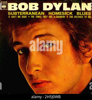 Vintage Single-Cover - Dylan, Bob - Subterranean Homesick Blues - EP - F - 1965 Stockfoto