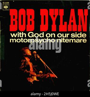 Vintage Single Album Cover - Dylan, Bob - With God on our Side - EP - F - 1966 Stockfoto