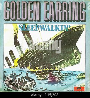 Vintage Single Record Cover - Golden Earring - Sleepwalkin' - D - 1975 Stockfoto