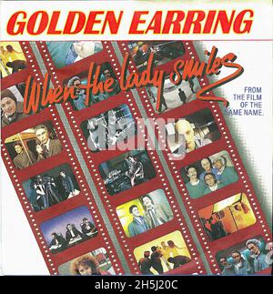 Vintage Single Record Cover - Golden Earring - When The Lady Smiles - D - 1984 Stockfoto
