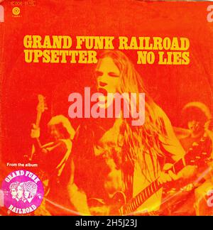 Vintage Single Record Cover - Grand Funk Railroad - Upsetter - D - 1972 Stockfoto