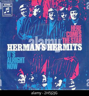 Vintage Single Record Cover - Herman's Hermits - Here Comes The Star - D - 1969 Stockfoto