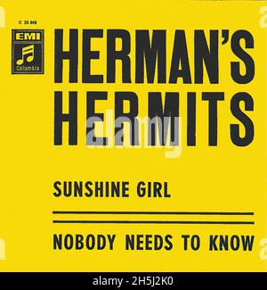 Vintage Single Album Cover - Herman's Hermits - Sunshine Girl - D - 1968 Stockfoto