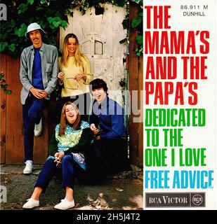 Vintage Single-Album-Cover - Mama's & The Papa's - Dedicated to the One - EP - F - 1967 Stockfoto