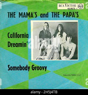 Vintage Single Album Cover - Mamas, The & The Papas - California Dreamin' - D - 1966 Stockfoto