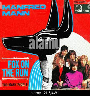 Vintage Single Record Cover - Manfred Mann - Fox on the Run - D - 1969 Stockfoto