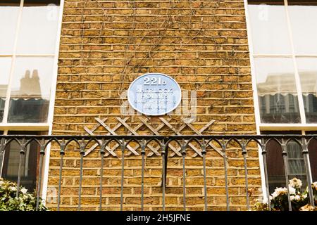 London, Großbritannien; 16. März 2011: Büro und Wohnung des berühmten Detektivs Sherlock Holmes in der 221b Baker Street in London. Stockfoto