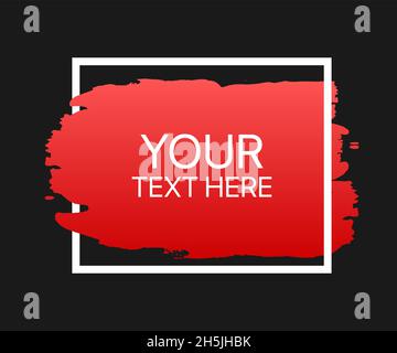 Angebotsvorlage konzeptionelle Klammern grunge pinsel. Handgezeichneter Acrylstrich, Zitat-Vorlage. Vektorgrafik Stock Vektor