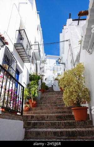 Frigiliana, schöne weiße Stadt in der Provinz Malaga, Spanien Stockfoto