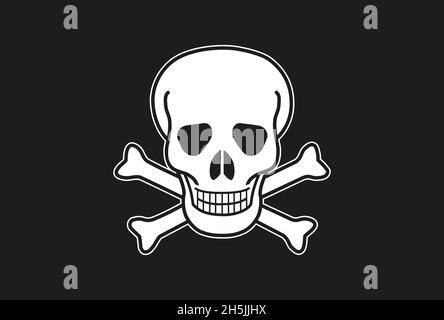 Jolly Roger Piratenflagge, Vektorgrafik Stock Vektor