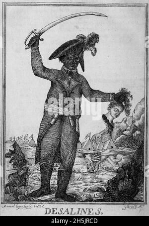 Eine 1806-Gravur von Jean-Jacques Dessalines Stockfoto