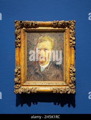 Wien, Österreich - 16. Januar 2020: Van Gogh Selbstporträt im Leopold Museum. Stockfoto