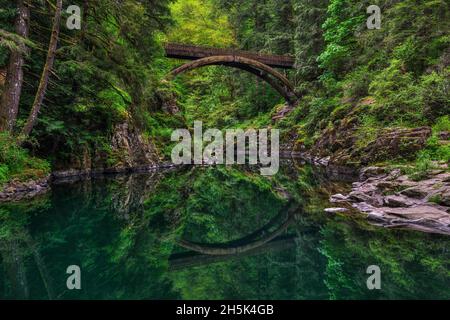 Molton Falls Bridge Stockfoto