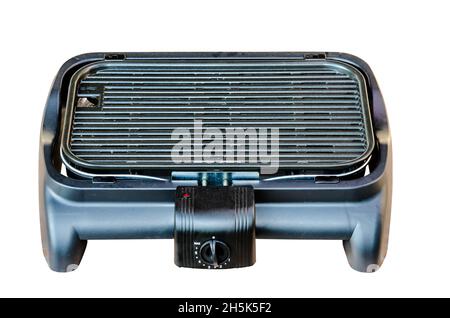Elektro-Grill auf dem weißen isoliert. Stockfoto