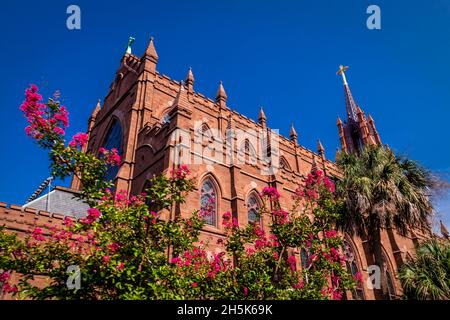 Kathedrale von Saint John the Baptist Kirche; Charleston, South Carolina, Vereinigte Staaten von Amerika Stockfoto