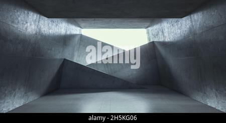 Abstrakte geometrische Betonstruktur. 3d-Rendering Stockfoto