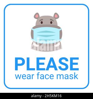 Vektor-Vorlage für den Warnposterdruck. Stock Vektor