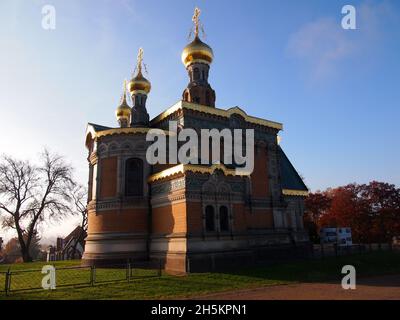 Russische Kapelle in der Mathildenhöhe (Darmstadt, Hessen, Bundesrepublik Deutschland) Stockfoto